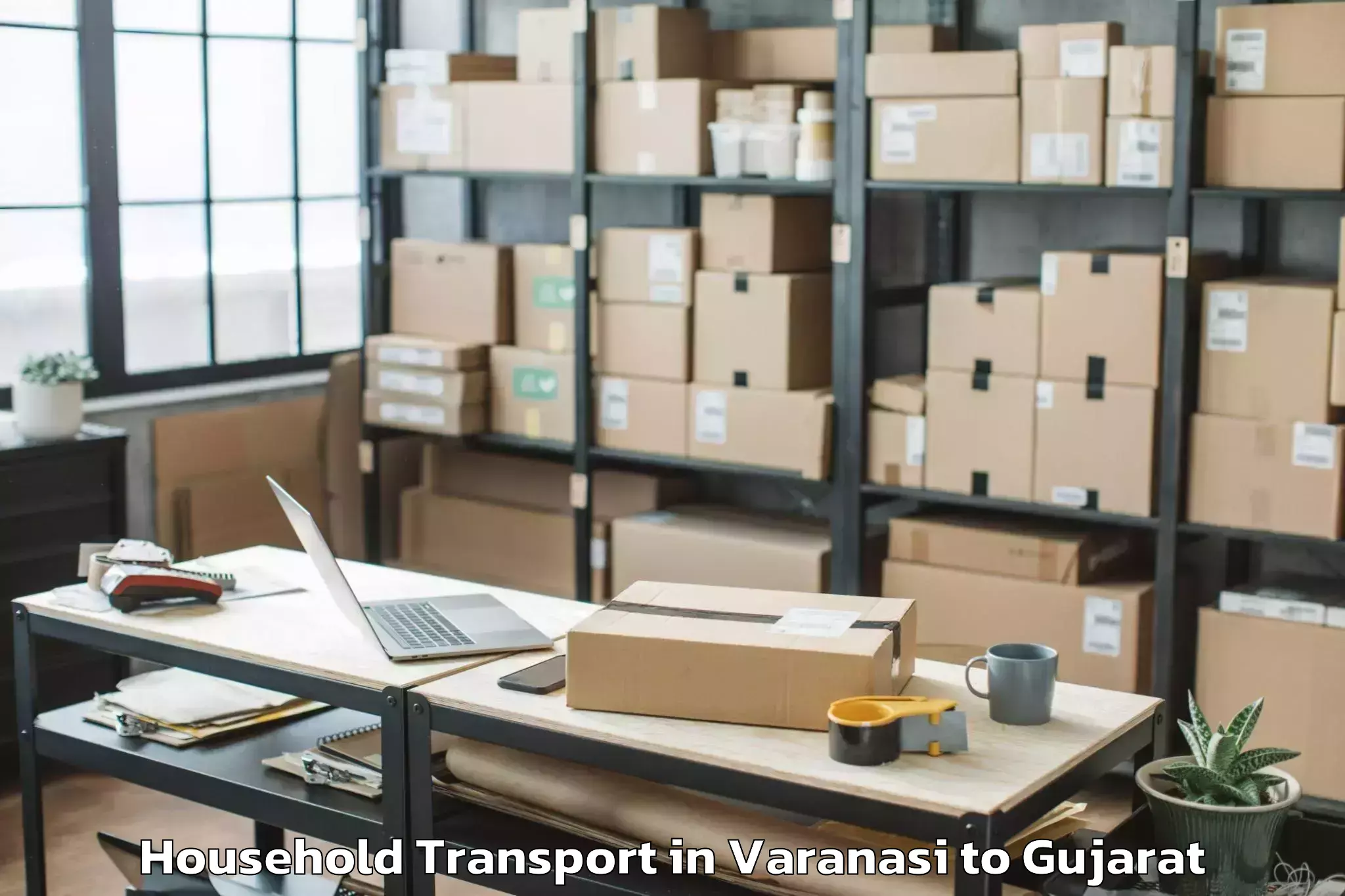 Affordable Varanasi to Abrama Household Transport